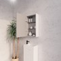Matte White Fluted Mirror Cabinet 450 Matte White Fluted Mirror Cabinet 450